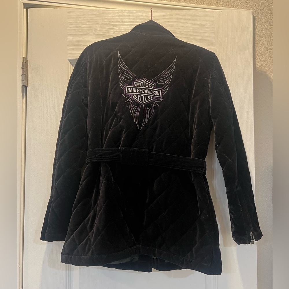 Harley-Davidson Black Quilted Belted Jacket